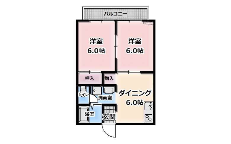 2DK(間取) 2DK(間取)