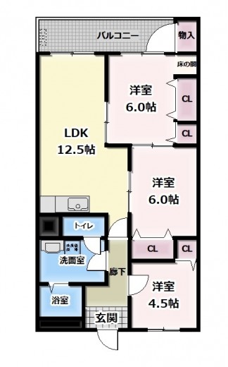 3LDK(間取)
